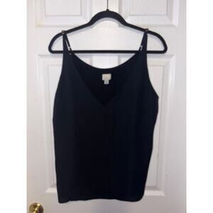 A new day black tank loose fit spaghetti strap xl
